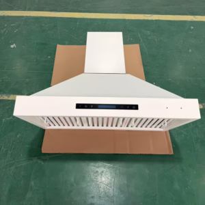 Campana Extractora Eléctrica de Pared de 36 Pulgadas y 900 CFM, Ultra Silenciosa, con Control Remoto, 3 Velocidades, Luces LED, Filtro Deflector, Blanca, Acero Inoxidable - Product Image 1