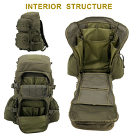 Sac à dos tactique MOLLE personnalisé OEM ODM, grande capacité, sport, imperméable, nylon, multi-compartiments, randonnée en plein air, camping
