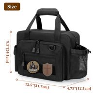 Grande sacoche de transport Oxford pour Bible pour hommes, imperméable, avec fermeture éclair, porte-gobelet et housse de protection pour fournitures d'étude biblique