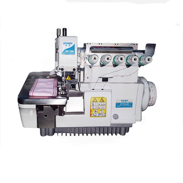 ZY700 6 Thread Zoyer Overlock Stitch Flat-Bed Manual Feed Single Needle Motorized Super High Speed Industrial Sewing Machine