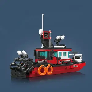 Mal King 10082 Creatieve Serie Fireboat Speelgoed Bouwen Blokken Kerstcadeaus Boot Bouwsteen Speelgoed Voor Kinderen