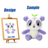 Shengye EN71 CE ASTM mainan boneka Panda lucu ungu mainan hewan boneka kartun lunak hadiah ulang tahun untuk anak bayi perempuan