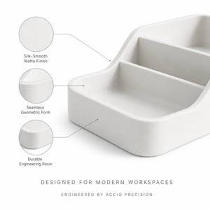 Custom High Precision SLA 3D Printing White Resin <b>Desk</b> Organizer Set machining services cnc for Office Home Corporate Gifts - Product Image 3
