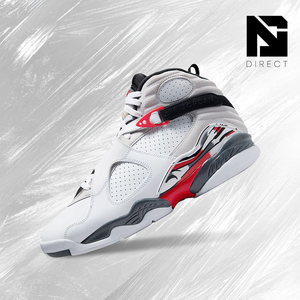 Chaussures de basketball montantes Air Jordan 8 Retro 'Bugs Bunny' 2025 pour homme, en cuir blanc, noir et rouge, à lacets, respirantes, baskets de sport - Product Image 1
