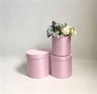 Boîtes à fleurs rondes de haute qualité pour bouquets de roses, emballages cylindriques simples pour fleuristes, coffrets cadeaux en carton pour fleurs