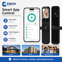 EBKN 3D Gezichtsherkenning Slimme Deurvergrendeling met Camera, Tuya App Besturing, Geheugenkaart Opslag, Geschikt voor Stalen Deuren