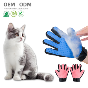 Silicone <span class=keywords><strong>Chien</strong></span> Cheval Toilettage Gants Maille Bain Gants De Nettoyage avec Brosse De Massage Pet Hair Remover <span class=keywords><strong>pour</strong></span> Chats Petits Animaux - Product Image 2