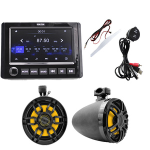 Étanche 7 "TFT écran tactile Radio lecteur H-305 + Marine 8 pouces <span class=keywords><strong>Wakeboard</strong></span> tour haut-parleur H-6208 * 2 + câble USB + antenne-ensemble - Product Image 1