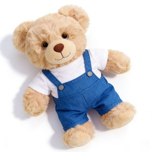 Oso de Peluche Personalizado con Overol de Mezclilla, Peluche de Felpa 100% Poliéster, Tamaños Personalizados - Product Image 4