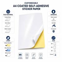 Feuilles d'étiquettes autocollantes A4 semi-brillantes personnalisées Antac, papier couché 80 g/m², face d'étiquette en papier d'art, fabricant mondial, vente en gros