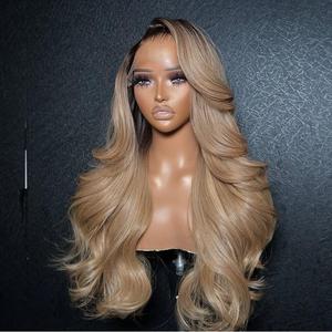 Perruque de Cheveux Humains Ombrée #1B 13*4 HD Lace Frontale Complète Sans Colle, Fermeture en Dentelle 9*6, Dégradé M, Mèches Blond <span class=keywords><strong>Cendré</strong></span>, Cheveux Vietnamiens - Product Image 2