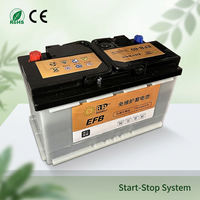 Aki Mobil Grosir Pabrik 12V 200Ah 35Ah N150 Kualitas Tinggi 6-QTPE-75 58043 Aki Otomatis Stop Start Anti Dingin Ekstrem Panas