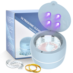 Ultrasonic Cleaner 200ML 45kHz UV Sterilizer For Jewelry Dentures Aligners Household Use With Digital <b>Timer</b> - Product Image 1