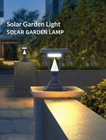Lampe murale solaire LED de style européen en alliage d'aluminium, étanche, pour jardin extérieur, cour, entrée