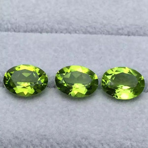 YZ Agustus batu keberuntungan batu permata Peridot alami batu kelahiran segi oval kalung Peridot hijau manik-manik Peridot kristal zaitun - Product Image 4