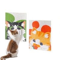 Grattoir pour chat anti-chute de poils et planche à aiguiser les griffes - Design personnalisable en carton ondulé, hauteur 2 cm