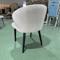 Chaise de salle à manger pour hôtel et restaurant, fauteuil moderne rembourré en tissu avec pieds en bois massif noir, chaise de banquet de luxe