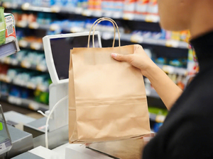 Sang trọng tùy chỉnh tái sử dụng túi giấy tùy chỉnh Kraft túi giấy bánh mì túi giấy mua sắm túi bao bì với logo riêng của bạn - Product Image 4