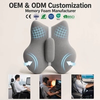 Coussin de soutien lombaire ergonomique en mousse à mémoire de forme réglable pour la correction de la posture assise au bureau ou en voiture