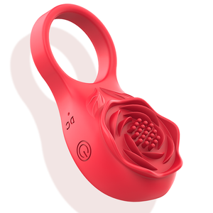 Juguete de Resonancia para Parejas, Anillo de Bloqueo con Forma de Rosa para Estimulación del Clítoris y Retraso de la Eyaculación, Juguete Sexual Vibrador Inalámbrico - Product Image 1