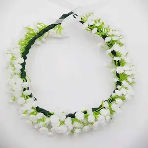 New Arrival Hot Sale Baby's Breath Flower Wedding Accessories Flower Headband Birthday Wedding Hawaii Gypsophila Hairband Crown