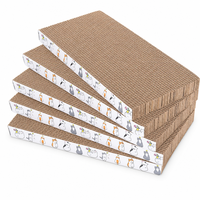 Planche à gratter en carton ondulé personnalisable avec logo, double face, réversible, en vrac, écologique