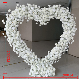 Di alta qualità RGB ortensie cuore arco Stand elegante tessuto stile amore matrimonio natale matrimonio Halloween proposta realistica - Product Image 2