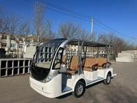 Voiture électrique de tourisme ouverte pour 11 passagers, autonomie de 50-60 milles, moteur 4000W, pour le transport en navette des centres de villégiature et des aéroports