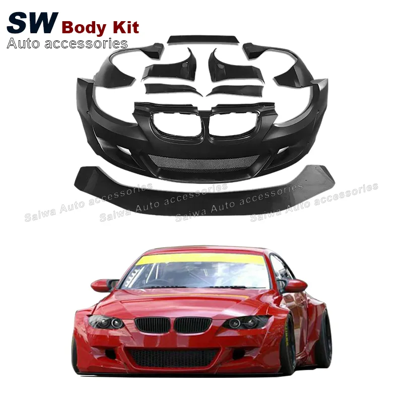 Kit de carrosserie large Style Rocket Bunny pour BMW série 3 M3 E90 E92, mise à niveau, Modification, pare-chocs avant, accessoires de voiture, Kit de Performance