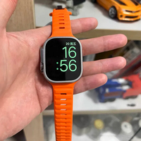 Correa de Repuesto de Silicona Suave con Hebilla Cuadrada de Doble Color para Reloj Apple Watch 8 9 10 11 Ultra 2