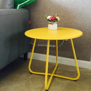 Moderno nordico semplice in ferro piccolo <span class=keywords><strong>tavolino</strong></span> da caffè antiruggine uso esterno interno per mobili per la casa balcone divano laterale tavolo d'angolo - Product Image 2