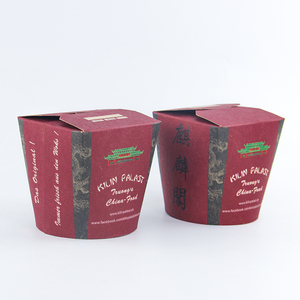 Cấp thực phẩm mì ăn trưa hộp Takeaway bao bì thực phẩm giấy kraft Bìa giấy sáp tráng giấy nghệ thuật thực phẩm và đồ uống bao bì - Product Image 6