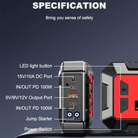 Jumper mobil multifungsi, Jumper mobil Super kapasitor 8000A Amp 100w, multi fungsi, baterai 12v, Booster Mah, pengisian cepat, Bank daya Laptop