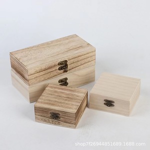 Paulownia Wood Storage <b>Box</b> Rectangular Jewelry <b>Box</b> Desktop <b>Gift</b> Packaging Household Sundries Container - Product Image 2