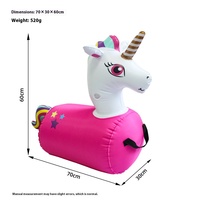 Caballo Unicornio Saltarín, Juguete Inflable de PVC para Niños, con Asa, para Exteriores