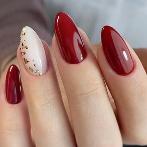 OEM ODM-Faux ongles ronds en œil de chat bleus à presser-Logo personnalisé de marque privée Douceur asiatique pour les doigts Paquet de faux ongles artificiels - Product Image 6