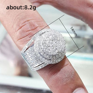 Anello Hip Hop in Ottone per Donne, Classico con Diamante Coltivato in Laboratorio, Regalo di Fidanzamento, Stile Scintillante e Audace, Gioiello da Dito alla Moda - Product Image 5