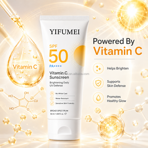 Protector Solar con <span class=keywords><strong>Vitamina</strong></span> C y Glicerina para Piel Sensible, SPF50+ PA+++, Resistente al Agua, No Grasoso, 50 ml, Protección para Exteriores, Viajes, Playa - Product Image 1