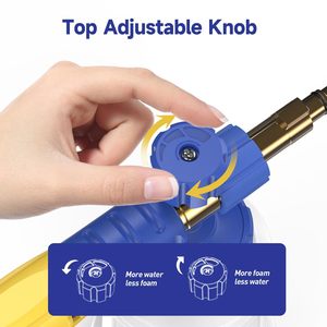 Pot à mousse haute pression pour lavage de voiture, raccord rapide 1/4, pulvérisation de mousse en forme de flocon de neige, réglage en éventail pour nettoyage automobile - Product Image 3
