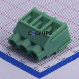 KF7620-7.62-3P Screw Terminal Block Through hole Component (THT),P=7.62mm Connector 1x3P 7.62mm Green Through Hole - Product Image 1