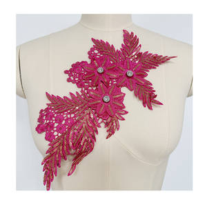 Nouveau design multi couleurs 3d paillettes fleur strass <span class=keywords><strong>soluble</strong></span> dans l'eau paillettes couture sur patchs - Product Image 1