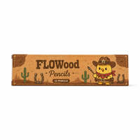 FLOWood Western Cowboy Chick, ensemble de 12 crayons de couleur en bois, crayons de couleur pour enfants, dessins animés mignons