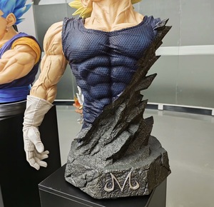 Estatua de Busto de <span class=keywords><strong>Majin</strong></span> <span class=keywords><strong>Vegeta</strong></span> de <span class=keywords><strong>Dragon</strong></span> <span class=keywords><strong>Ball</strong></span> <span class=keywords><strong>Z</strong></span> a Escala 1:1, Figura de Anime de Resina y Fibra de Vidrio, Decoración Coleccionable - Product Image 3