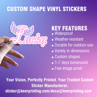 Pegatinas de Vinilo Ecológicas Personalizadas, Impresión de Pegatinas con Forma Troquelada, Pegatinas con Logotipo Resistentes a la Intemperie, Laminadas, Decorativas para Laptop, Resistentes al Agua y a Altas Temperaturas