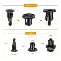 Lot de 151 clips de fixation pour pare-chocs de voiture, assortiment mixte avec outils, pour tous les modèles
