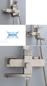 Ensemble de douche carré en acier inoxydable 304 pour salle de bain - Product Image 3
