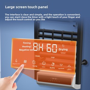 <span class=keywords><strong>Scaldasalviette</strong></span> Elettrico 2-in-1 con Riscaldatore, Montaggio a Parete, Display Digitale, Timer, Impermeabile IPX4 - Product Image 3