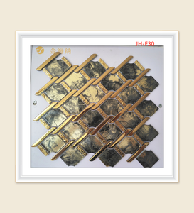 Lá hình dạng Gạch <span class=keywords><strong>Mosaic</strong></span> màu trắng tinh khiết hỗn hợp màu xám đá cẩm thạch cho hồ bơi trang trí nội thất - Product Image 5