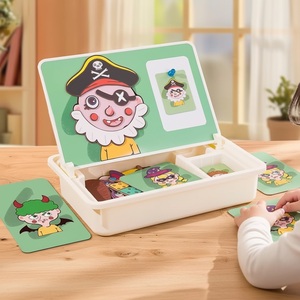Jouet éducatif 2 en 1, puzzle d'<span class=keywords><strong>expressions</strong></span> faciales, tableau de dessin, jouet d'apprentissage pour enfants de 3 à 6 ans - Product Image 3