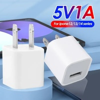 Chargeur mural USB, adaptateur bloc cube charge rapide 5W pour iPhone 14 13 12 11 Pro Max Mini R S 6 Plus IPad-Accessoires de voyage